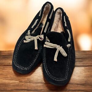 Cole Haan Black Suede Driving Loafers. 9 1/2 Women Shoes